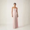 فستان سهرة كريب مزين بالكريستالات lool store dress L10014